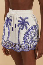 Palm Trees Richelieu Short - Blue