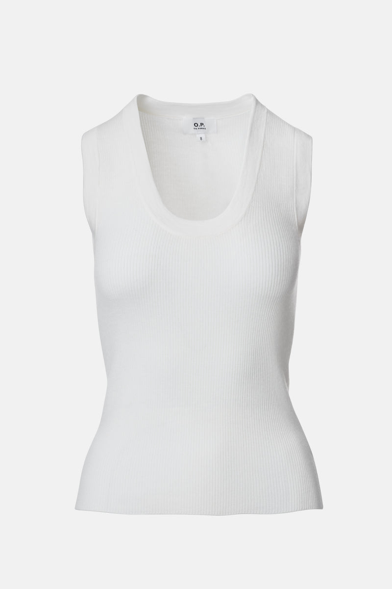 Bisous Merino Tank - Cream