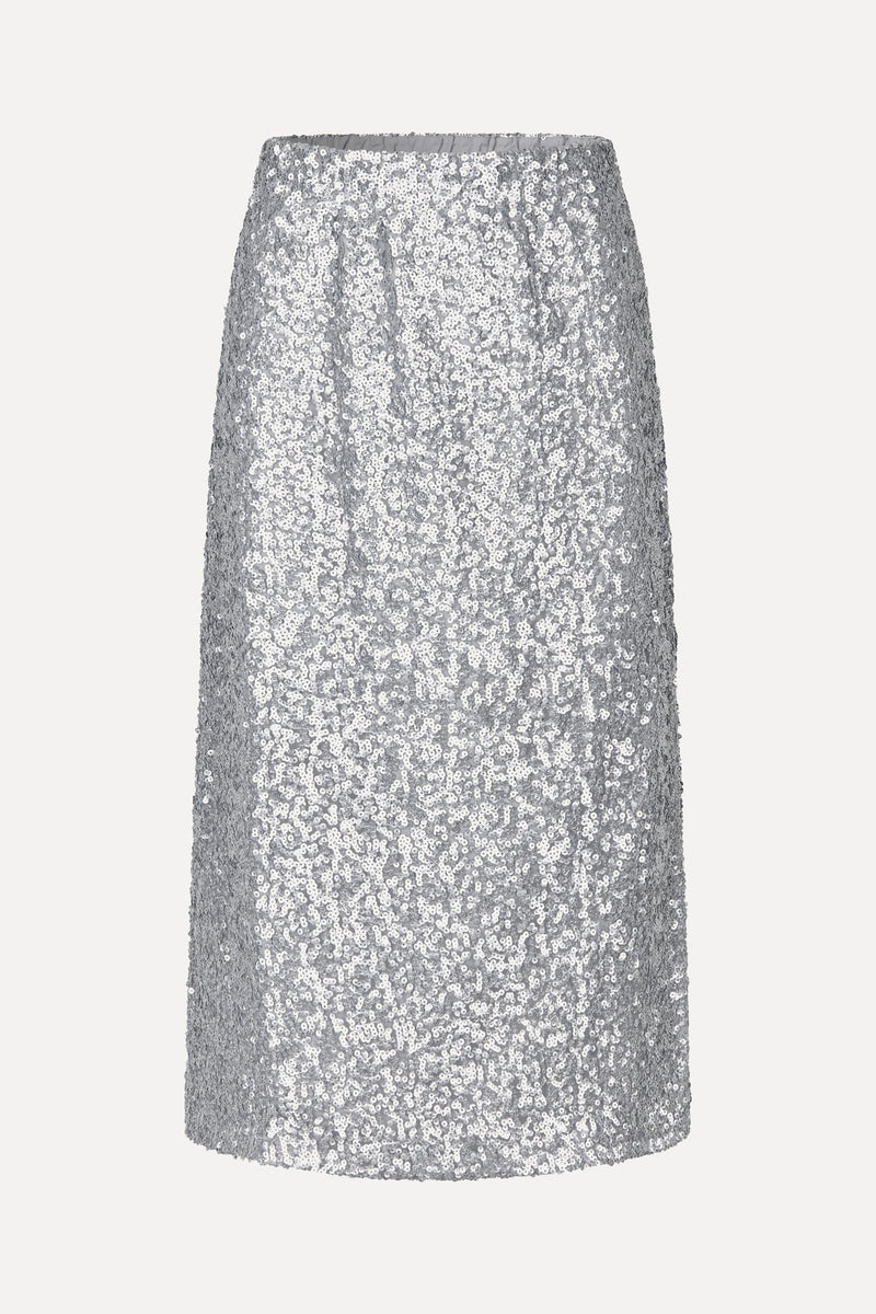 Straight Midi Skirt - Steel Grey