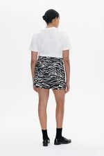 Silie Skirt - Black Whisper Zebra