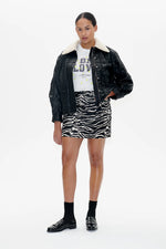 Silie Skirt - Black Whisper Zebra