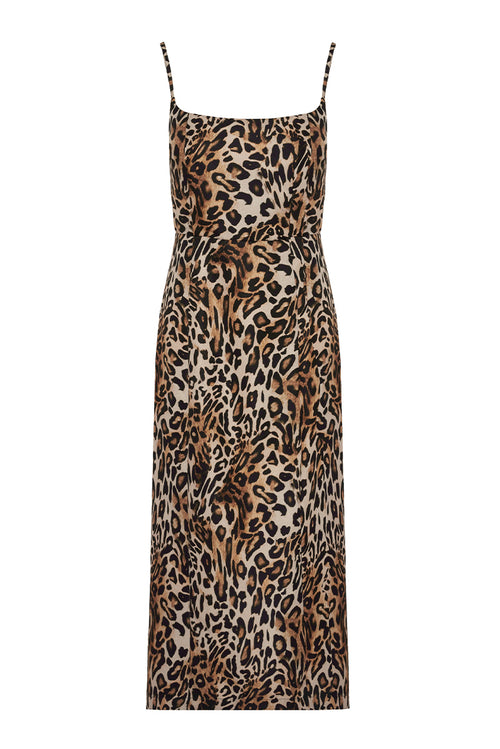 Tessuto Duchesse Dress - Leopard