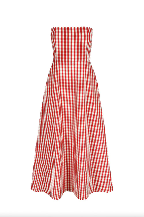 Odette Dress - Red Gingham