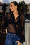 Camille Blouse - Black Sheer