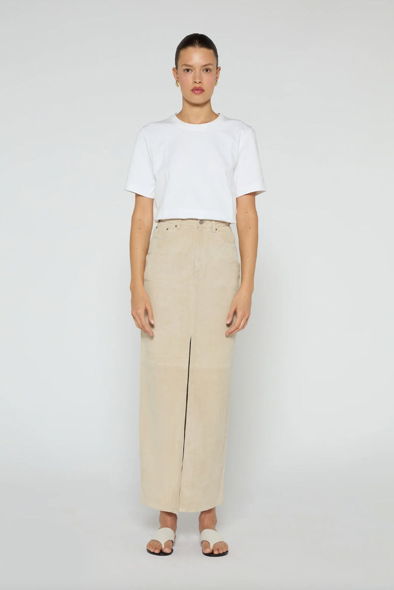 Chicago Suede Skirt - Creme