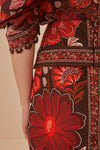 Gigi Tapestry Skirt - Brown/Red