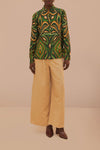 Ikat Shirt - Pineapple Green