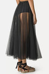 Tulle Skirt Jersey Coulotte - Nero