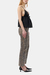 Print Denim Betzey Cropped - Leopard