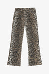 Print Denim Betzey Cropped - Leopard