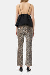 Print Denim Betzey Cropped - Leopard