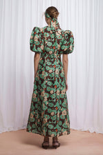 Adeline Floral Dress - Green Floral