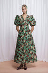 Adeline Floral Dress - Green Floral