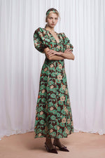 Adeline Floral Dress - Green Floral