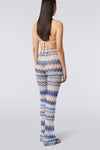 Cover up trousers in zigzag crochet with lurex