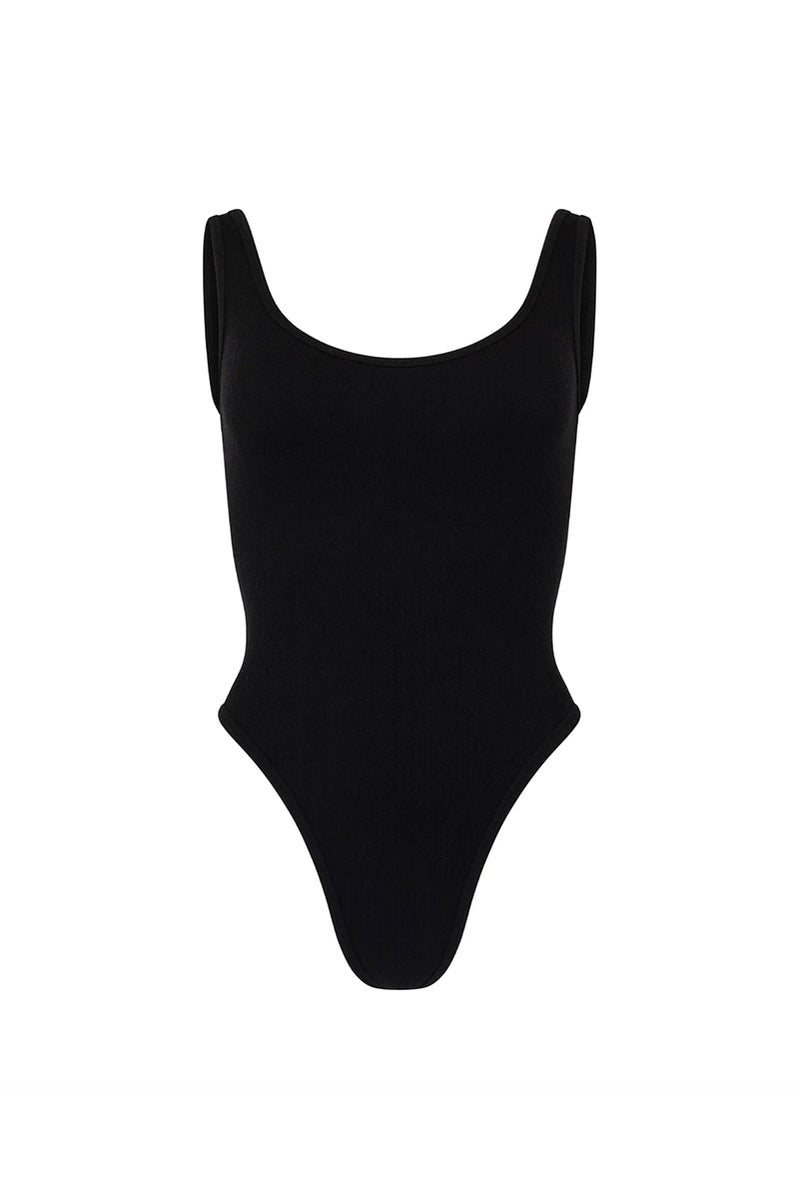 Classic Wool Bodysuit - Black