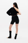 Organic Asym Sweater - Black