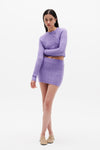 Cable Knit Wool Cardigan - Iris