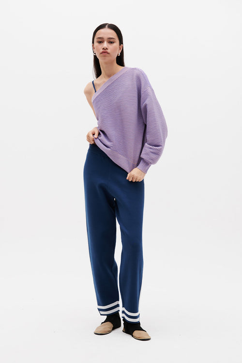 Organic Asym Sweater - Iris