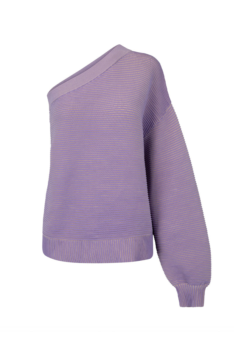 Organic Asym Sweater - Iris