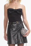 Crepe Bandeau Top - Black