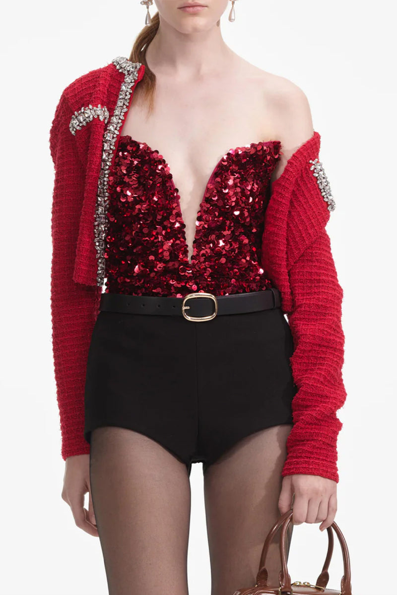 3D Sequin Top