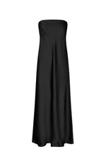 Odie Sateen Tube Dress - Black