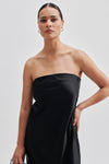 Odie Sateen Tube Dress - Black