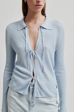 Cherr Tie Front Cardigan - Ice Water