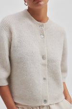 Andrea Cropped Cardigan - Pumice Stone