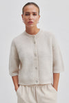 Andrea Cropped Cardigan - Pumice Stone