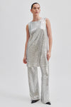 Shine Metallic Dress - Pumice Stone