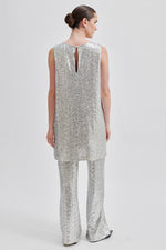 Shine Metallic Dress - Pumice Stone