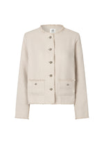 Liava Button Front Jacket - Dark Chalk