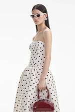 Taffeta Midi Dress - Polka Dot