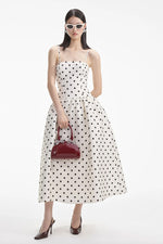 Taffeta Midi Dress - Polka Dot